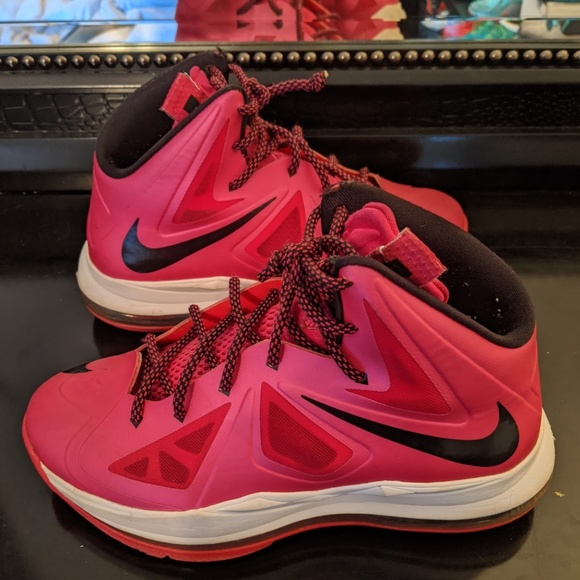 pink lebron 10